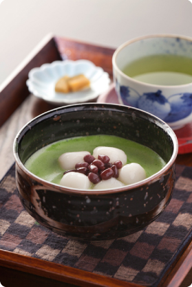 抹茶ぜんざい写真